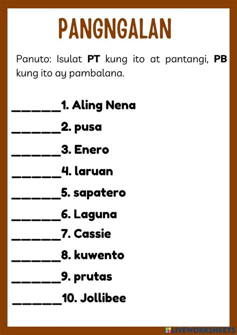 pangalan filipino worksheet pdf